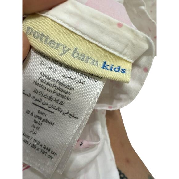 Pottery Barn Kids Pink Rainbow Unicorn Twin Sheet Set Organic Cotton Fitted - Picture 5 of 7